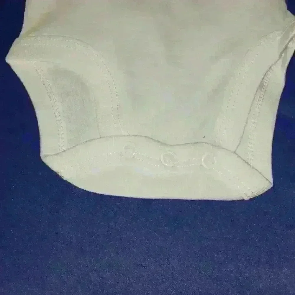 NWOT - Handmade White New Born Bodysuit - Keep Rolling Your Eyes You Might Find - Picture 5 of 5